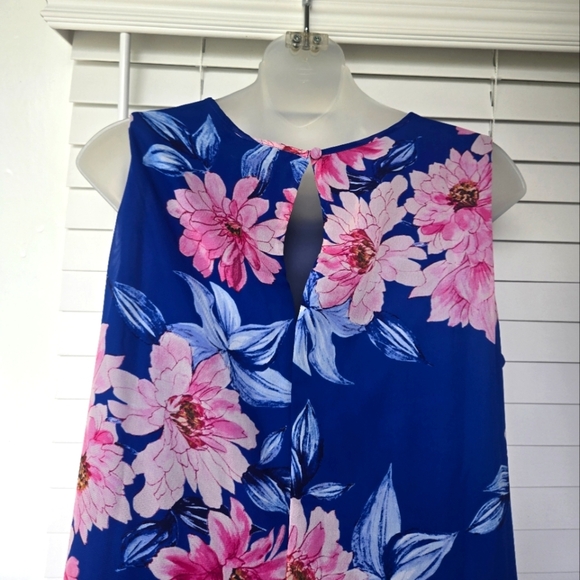 JH Floral Shift Dress Pullover Style Sz 12 - Picture 4 of 12